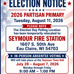 August 11, 2026 - Election Day Polling Location Change
